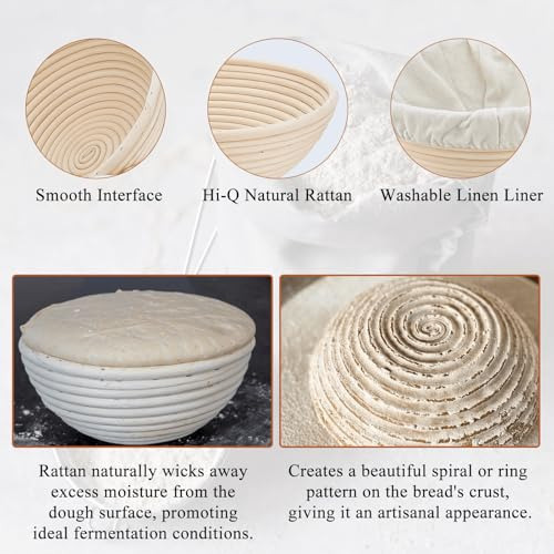 Set De 2 Cestas De Fermentación Para Pan Banneton: Cestas Re
