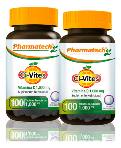 Vamina C 1000mcg Pharmatech 100 Tabletas Pack X2