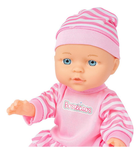 Bella Muñeca Bebe Bostecitos Con Silla De Comer