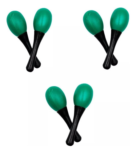 Maracas Titan Chiquitas Cx-p015 Verde 3 Pares