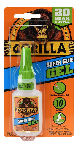 Pegamento Adhesivo Gorilla Super Glue Gel, 20g, Transparente