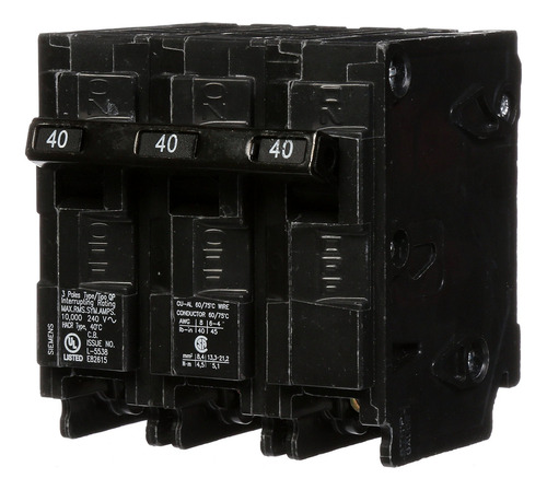 Q340 40-amp Interruptor De Circuito Qp Tipo Tres Polos