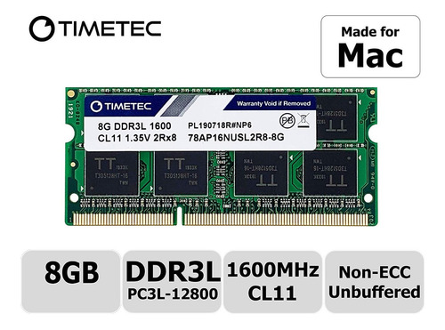 Memoria Ram 8gb Ddr3 Pc3-12800 1600mhz Timetec Hynix Mac