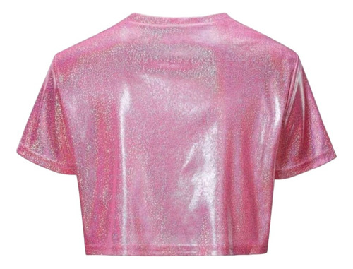 Camiseta Shein Corta Brillante