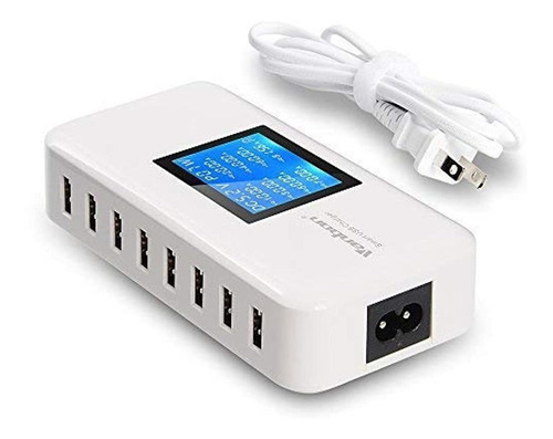 Cargador Usb Múltiple, Cargador De Escritorio De 60 W/12 A,