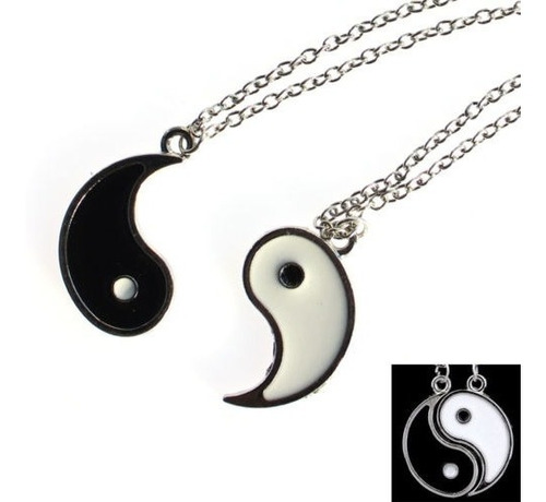 Grandes Amigos Ying Y Yang Yin Tai Chi Mejor Esmalte Colgant