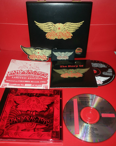 Aerosmith Pandora´s Toys Wooden Box 2 Cd Limited Edition Uk - $ 55.039,27