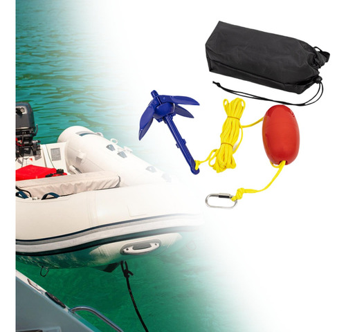 Anclaje Para Barco Plegable Compacto Con Cuerda Y Bolsa De