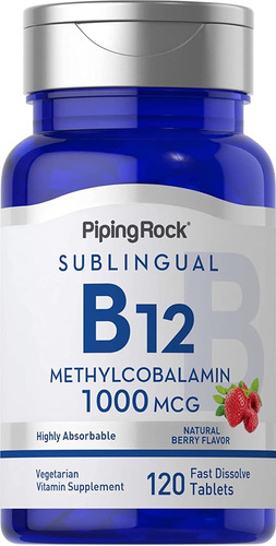 Methylcobalamin B-12 1000 Mcg | 120 Tabs Sublingual | Piping