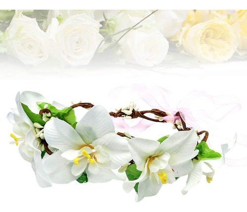 Lurrose - Diadema Con Corona De Flor De Lirio, Corona Floral