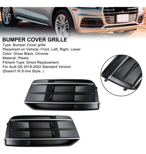 Parrilla Delantera Parrilla For Audi Q5 2018-2022, 2 U