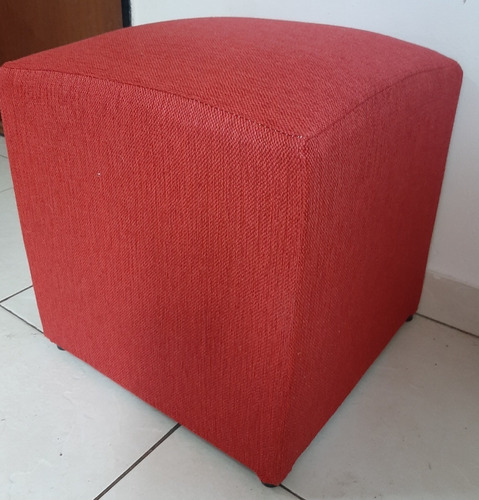 Imagen 4 de 10 de Puff Cubo Chenille De 1ra Comodos Economico Varios Colores