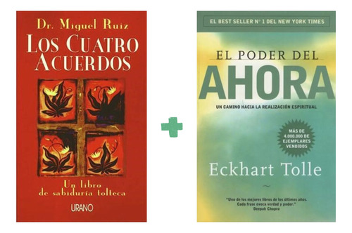 Cuatro Acuerdos + Poder Del Ahora - Ruiz / Tolle - 2 Libros