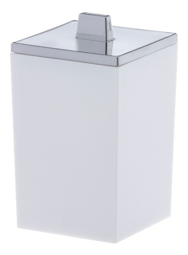 Jogo Banheiro Em Acrílico 5 Peças Lavabo Branco Paramount