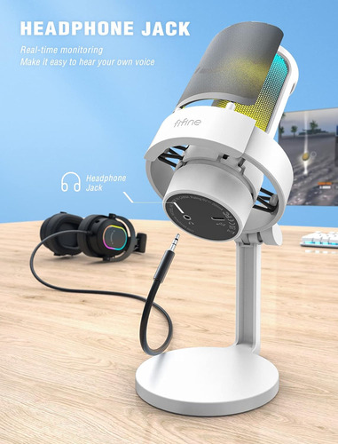 Micrófono Gaming Fifine Ampligame A8, De Condensador, Usb
