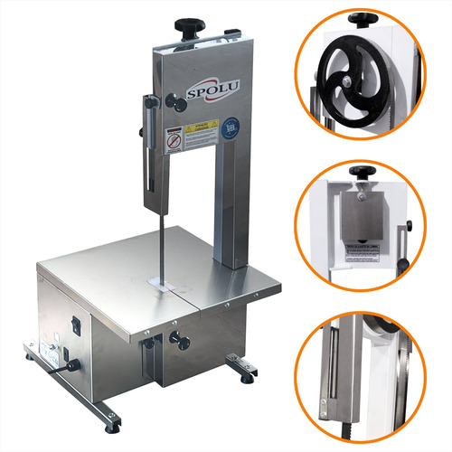 Máquina Serra Fita De Bancada Inox Açougue Para Cortar Carne