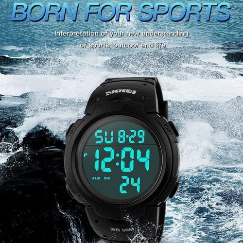 Reloj pulsera Skmei 1068 de cuerpo color negro digital para