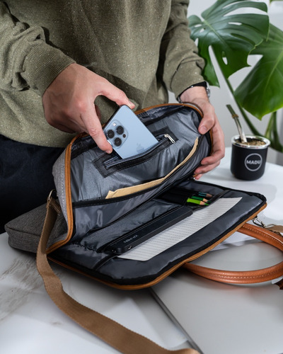 Maletin Porta Notebook Cordura Organizador 15.6 Estuche Madu