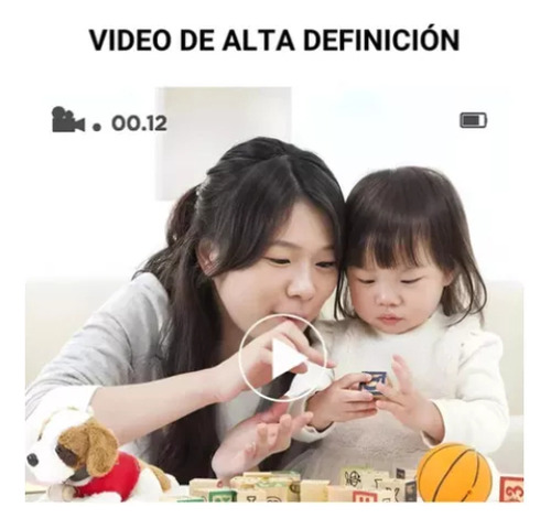 Latwne 32g Memory Children Mini Camera Hd Cámara De Fotografía Digital Cámara De Impresión Instantánea Para Niña De Navidad Azul