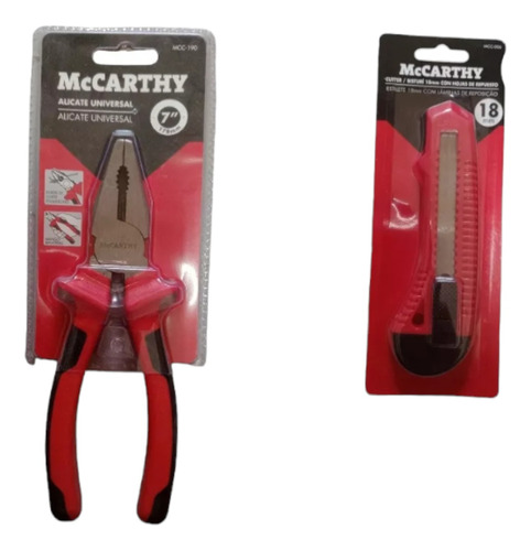 Alicate Pinza Universal Mccarthy 7   + Cutter De Regalo 