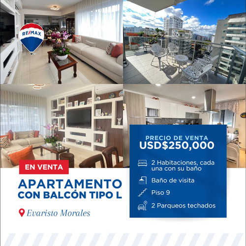 Vendo Apartamento De 2 Habitaciones En Evaristo Morales 