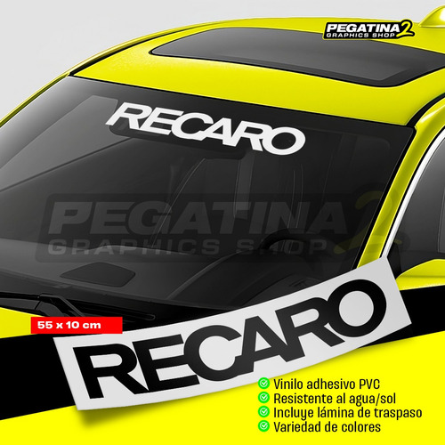 Vinilo Sticker Adhesivo Recaro Auto Tuning