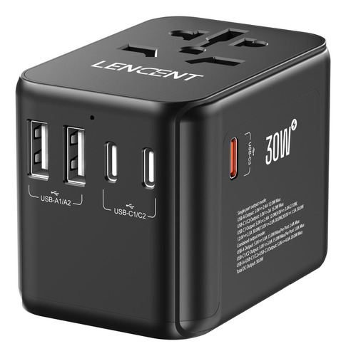 Lencent Adaptador Universal De Viaje Cargador Universal Con