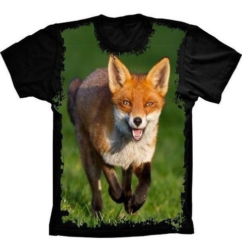 Camiseta Estilosa 3d Animais - Raposa