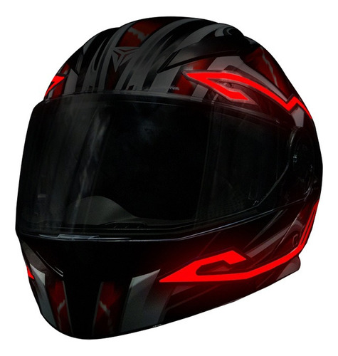 Casco Moto Tira Luminosa Noche Led