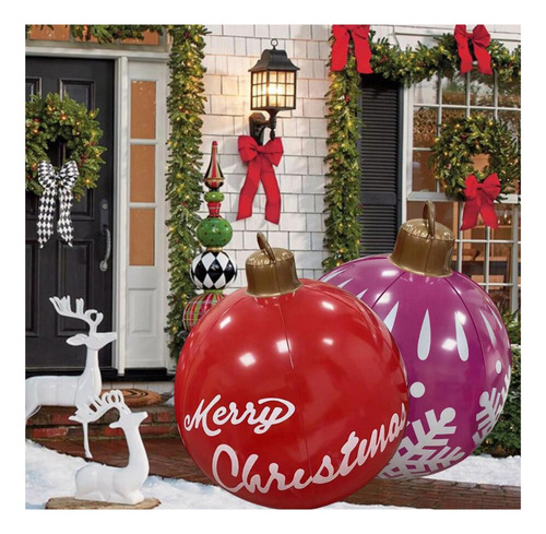 - Conjunto Esferas Navidenas Gigantes, Inflables, Exterior,
