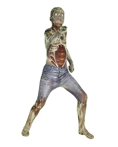 Disfraz De Monstruo Zombie Morphsuits Para Niños - Mediano