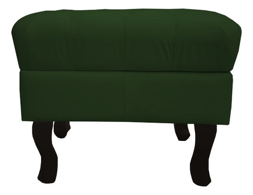 Puff Luis Xv Vermelho Bordô Cor Verde