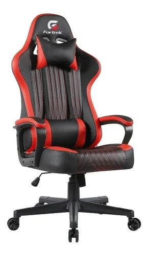 Cadeira Gamer Ergonômica Vickers Fortrek Cor Vermelho/Preto Material do estofamento Revestimento Sintético