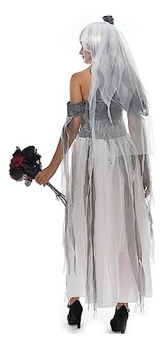 Fantastcostumes Mujeres Halloween Zombie Novia Fantasma Disf