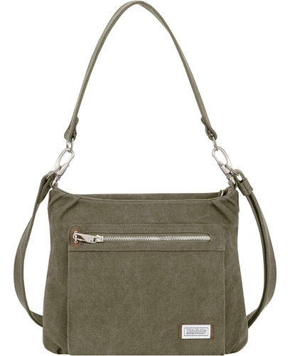 Bolsa Travelon Heritage Hobo Antirrobo, Salvia, 11,5 X 9,5 X