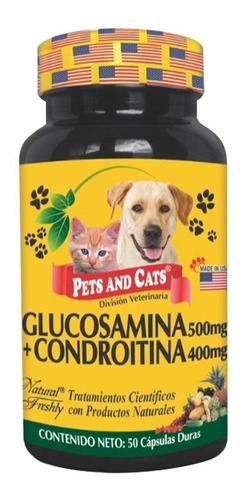 Glucosamina Condroitina Para Perros Y Gatos X 50 Capsulas