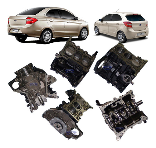 Imagem 2 de 6 de Motor Parcial - Bloco Do Motor Ford-ka 2015 2016 2017 Ford