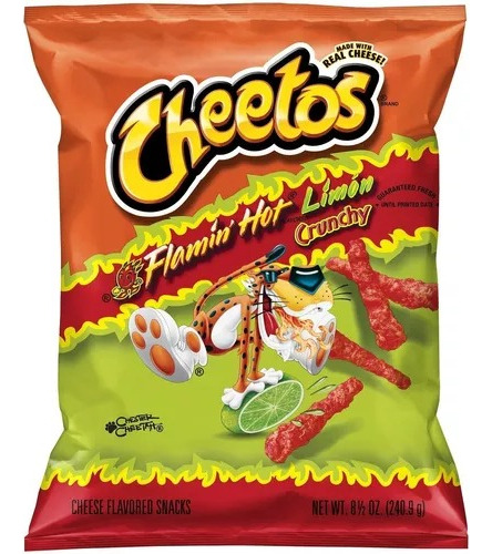 Papitas Americanas Cheetos Crunchy Flaming Hot Con Limon