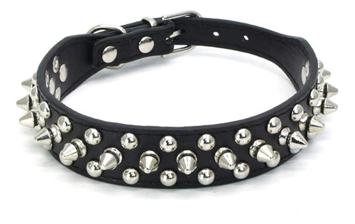 Avenpets Collar De Perro De Cuero De Diseño Magnífico Con Pú