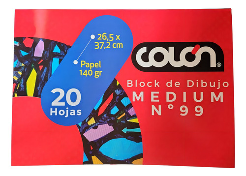 Block De Dibujo Medium Nº 99 Colón Pack 2 Unidades