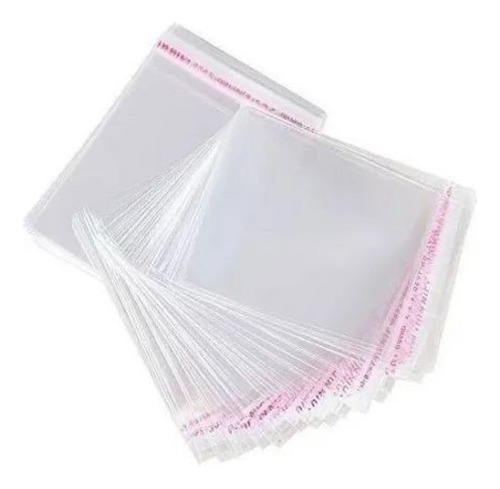 Pack 100 Bolsas Plastica Transparente 7,3x11cm Con Adhesivo 