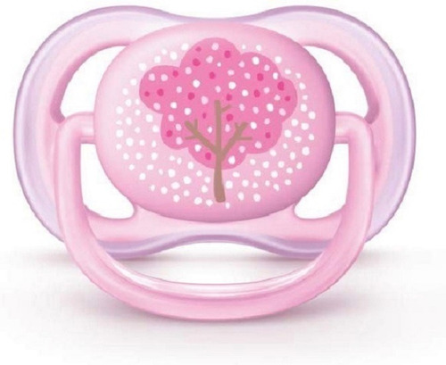 Chupete Avent Ultra Air Decorado 0-6 Meses X 2 Unidades Color rosa y celeste