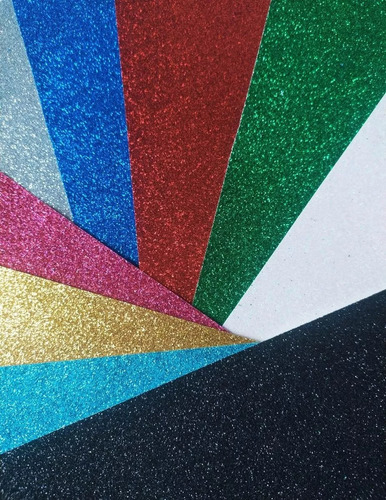 Cartulina Súper Glitter 35 X 50 X 10 Unidades
