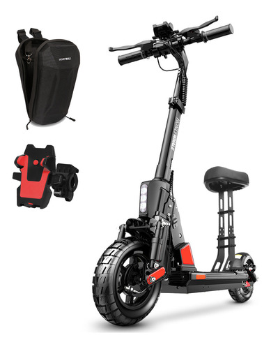 Scooter Eléctrico Plegable 45km/h 3 Vel 500w Asiento C1 Color Negro