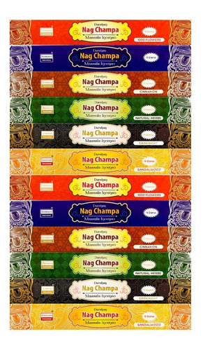 Imagem 1 de 1 de Incenso Massala Nag Champa Darshan Seleção 12cx 15gr Full