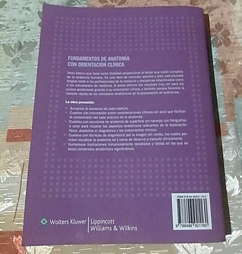 Libro De Anatomia Humana (Usado)