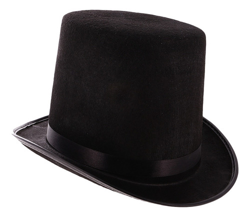 4x Sombrero De Copa Negro Alto Negro Victoriano Steampunk