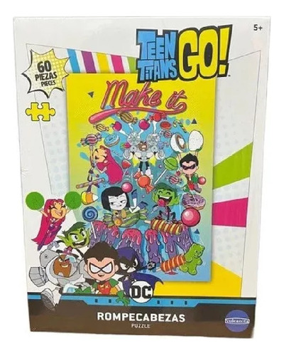 Rompecabeza 60 Pieza Teen Titans Candy Heroes Dc Nene 1740 C