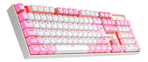Redragon Mitra Single Color Branco E Rosa Switch Azul