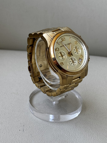 Reloj Mujer Hombre Michael Kors Mk5055 Runway Gold Original (Reacondicionado)